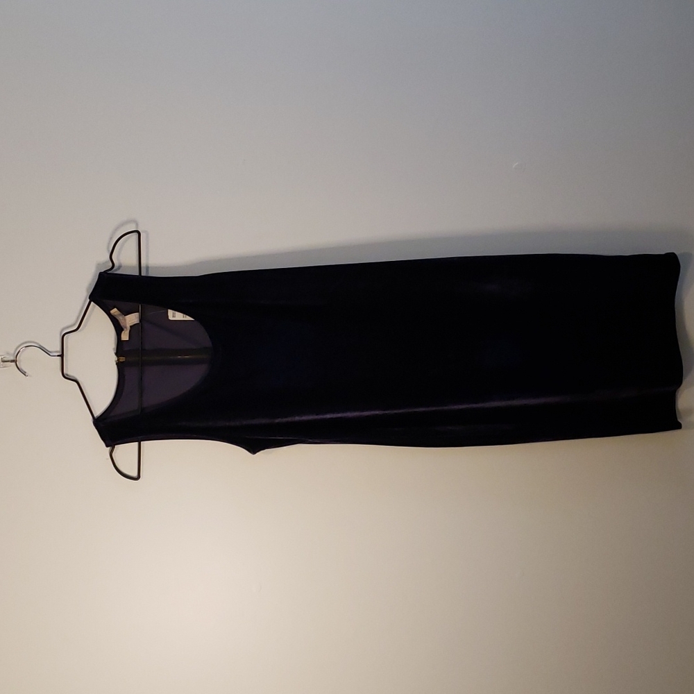Forever 21 Knee Length Deep Purple Velvet  Tank Dress